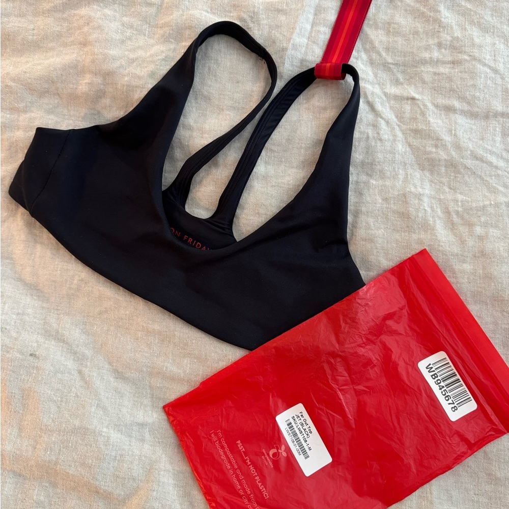 Left On Friday Black Swim Top